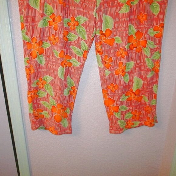 Tahiti Reef Wide Leg Pants Size 3X Pockets Elastic Waist Pull On High Rise Crop - Picture 4 of 11